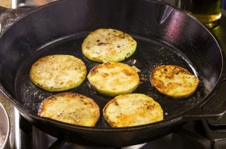 سرخ کردن بادمجان با روغن کم