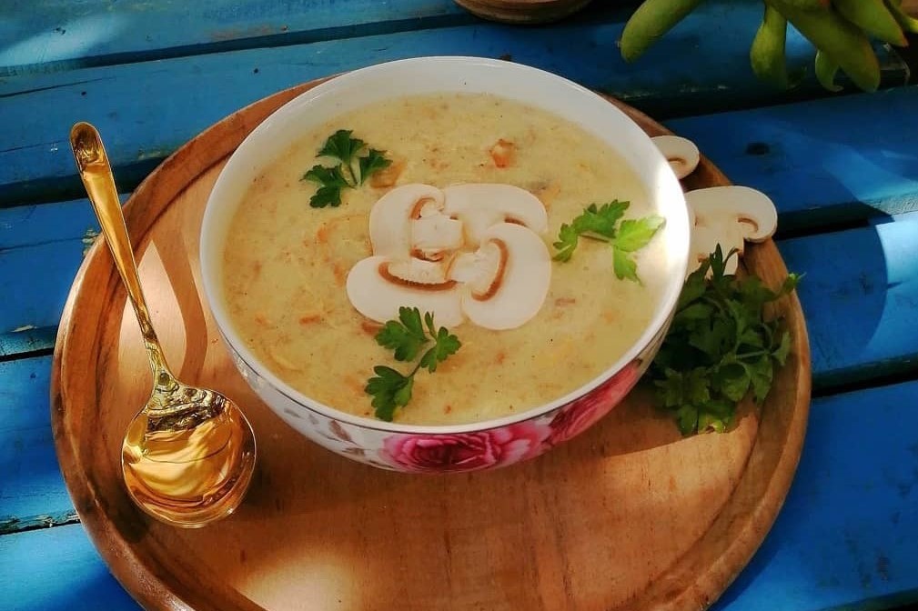 سوپ جو با خامه - طرز تهیه سوپ جو پرک