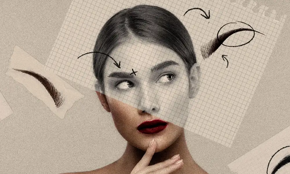 خانمی در حال فکر کردن | انواع مدل ابرو